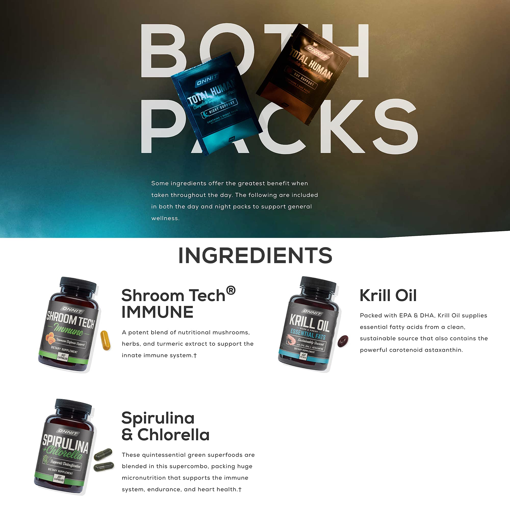ONNIT Total Human Day and Night Vitamin Packs for Men and Women,Capsule, 30-Day ONNITBuy Supplements Australia