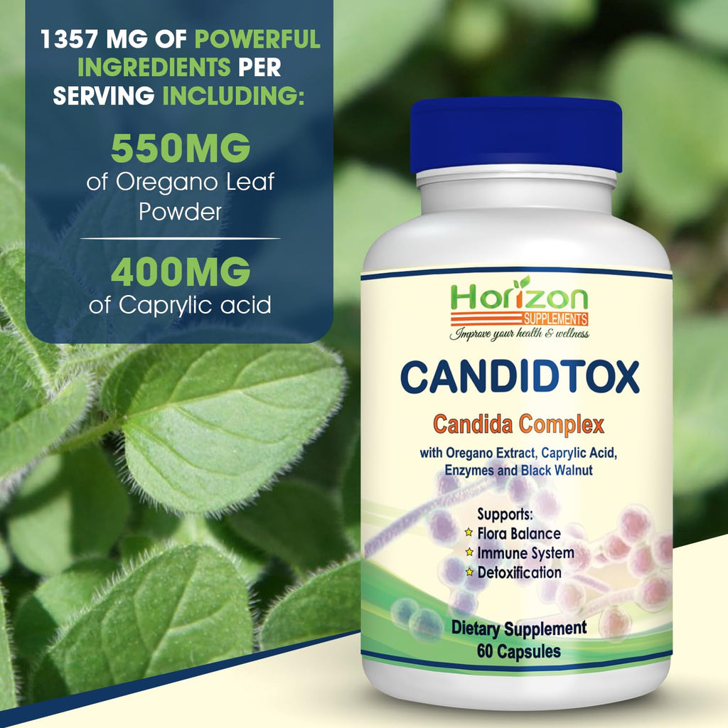 Candida Cleanse Support and Detox with Natural Herbs, probiotics and Oregano Oil Horizon SupplementsBuy Supplements Australia