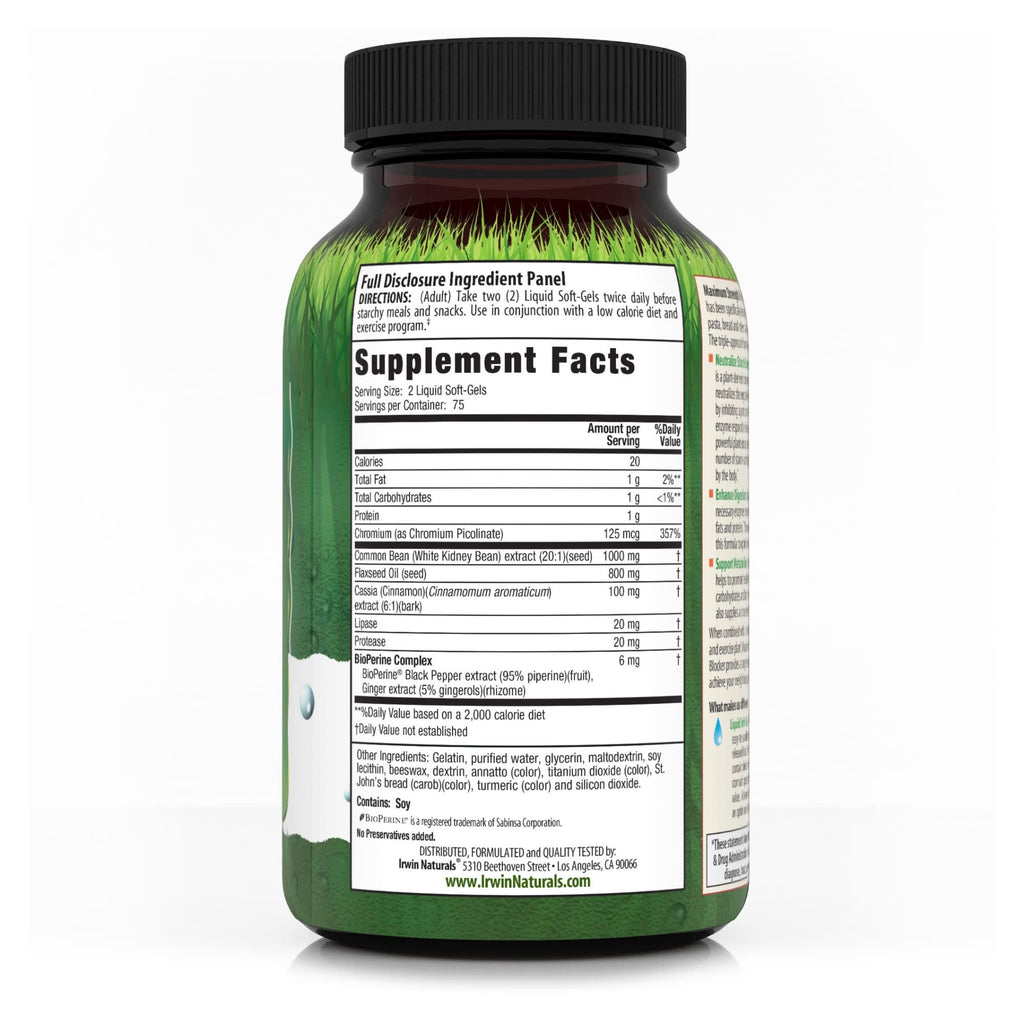 Irwin Naturals Maximum Strength 3-in-1 Carb Blocker - Neutralize Carbohydrates Irwin NaturalsBuy Supplements Australia