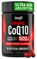 High Absorption CoQ10 500MG - Co Q 10 Supplement 120 Softgels for Heart Health&Energy Production - Enhanced CoQ10 Nutritional Supplements with Coenzyme Q10