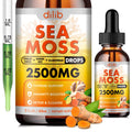 Sea Moss Liquid Drops: Organic Irish Sea Moss 2500mg with Turmeric, Bladderwrack