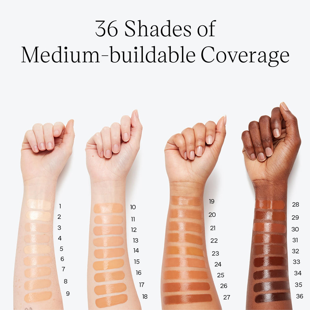 Saie Glowy Super Skin Tint Liquid Foundation - Weightless + Dewy Foundation with Lightweight Medium Coverage - Hydrating Face Makeup + Skin Care Serum Hybrid with Hyaluronic Acid - Shade 11 (1.01 oz) SaieBuy Supplements Australia
