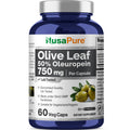NusaPure Olive Leaf Extract 750 mg - 50% Oleuropein - Vegan and Vegetarian Non-GMO - Super Strength - No Oil - 60 Capsules NusaPureBuy Supplements Australia