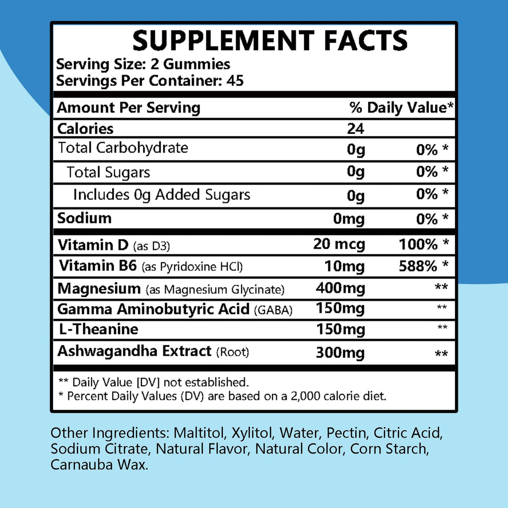 Itiban Cortisol Supplements for Women, Calm Magnesium Glycinate Gummies, Ashwagandha, L-Theanine, GABA, D3, B6, Mood Anxiety Sleep Relax, Raspberry Flavour, Vegan 90 Gummies ItibanBuy Supplements Australia