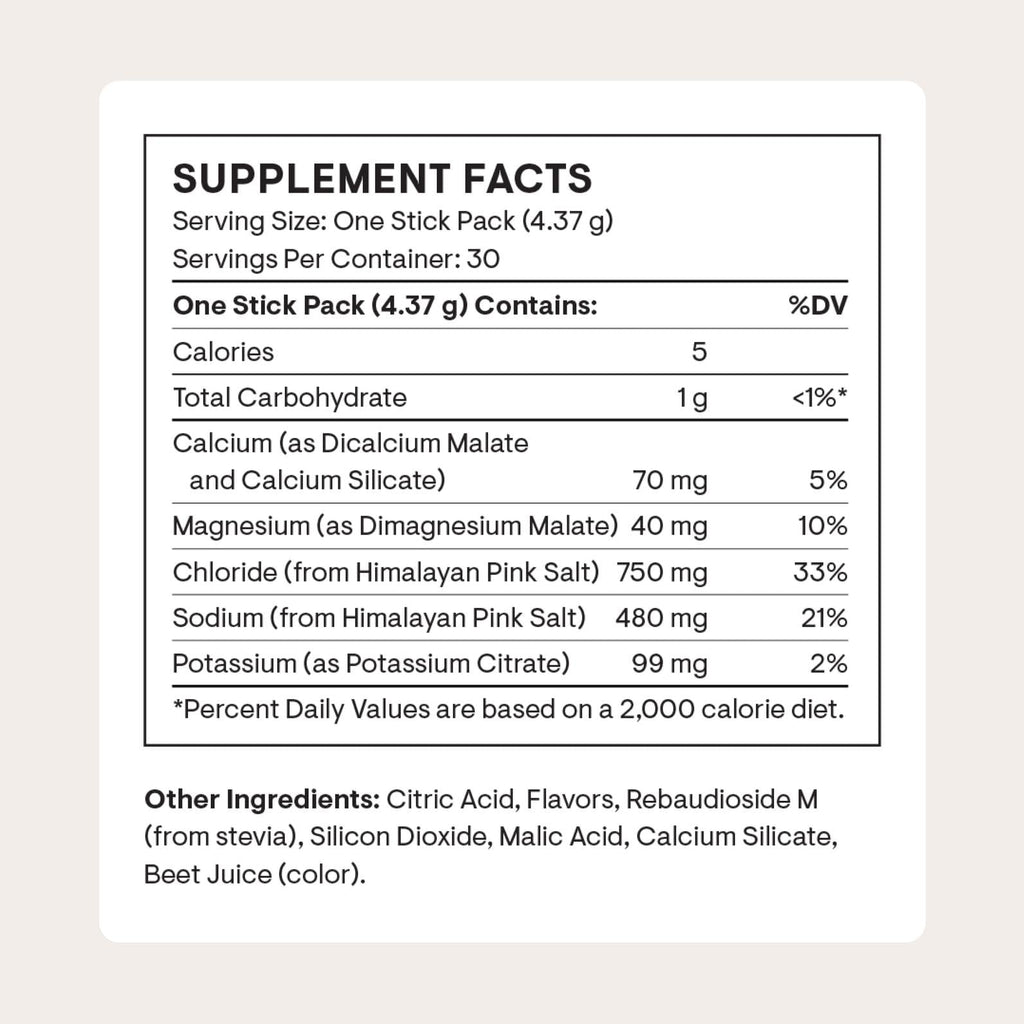 THORNE - Daily Electrolytes - Zero Sugar & Low-Calorie Electrolyte Powder Drink Mix - Flavors Derived from Natural Sources - NSF Certified for Sport - Watermelon - 30 Stick Packs THORNEBuy Supplements Australia