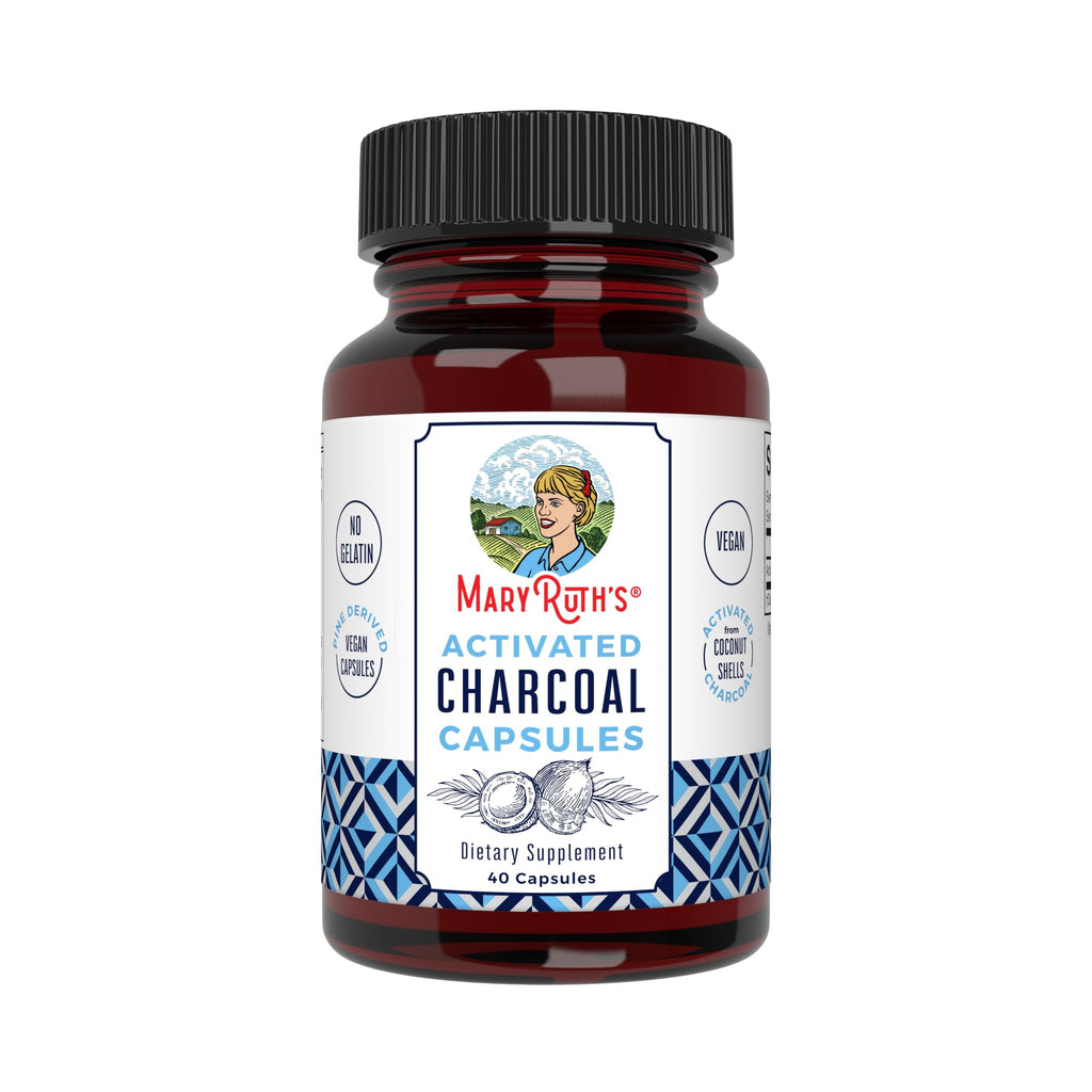 MaryRuth Organics Activated Charcoal Capsules | Substance Adsorption | Derived from Coconut Shells | Vegan Capsules from Pine Trees | Non-GMO | Gluten Free | 40 Count MARYRUTH'SBuy Supplements Australia