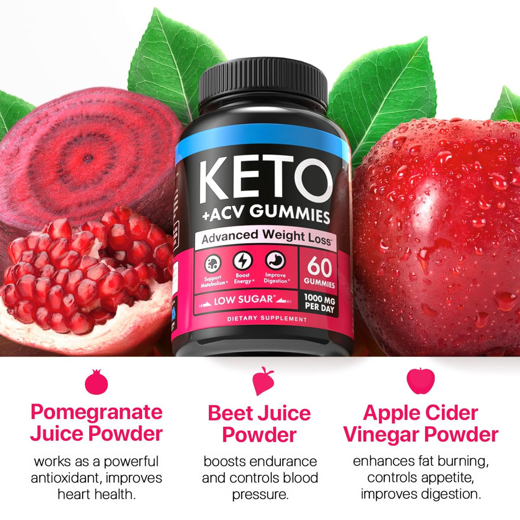 Keto Apple Cider Vinegar Gummies 1000mg - Well-Digested ACV Keto Gummies for Weight Loss BeilancyBuy Supplements Australia