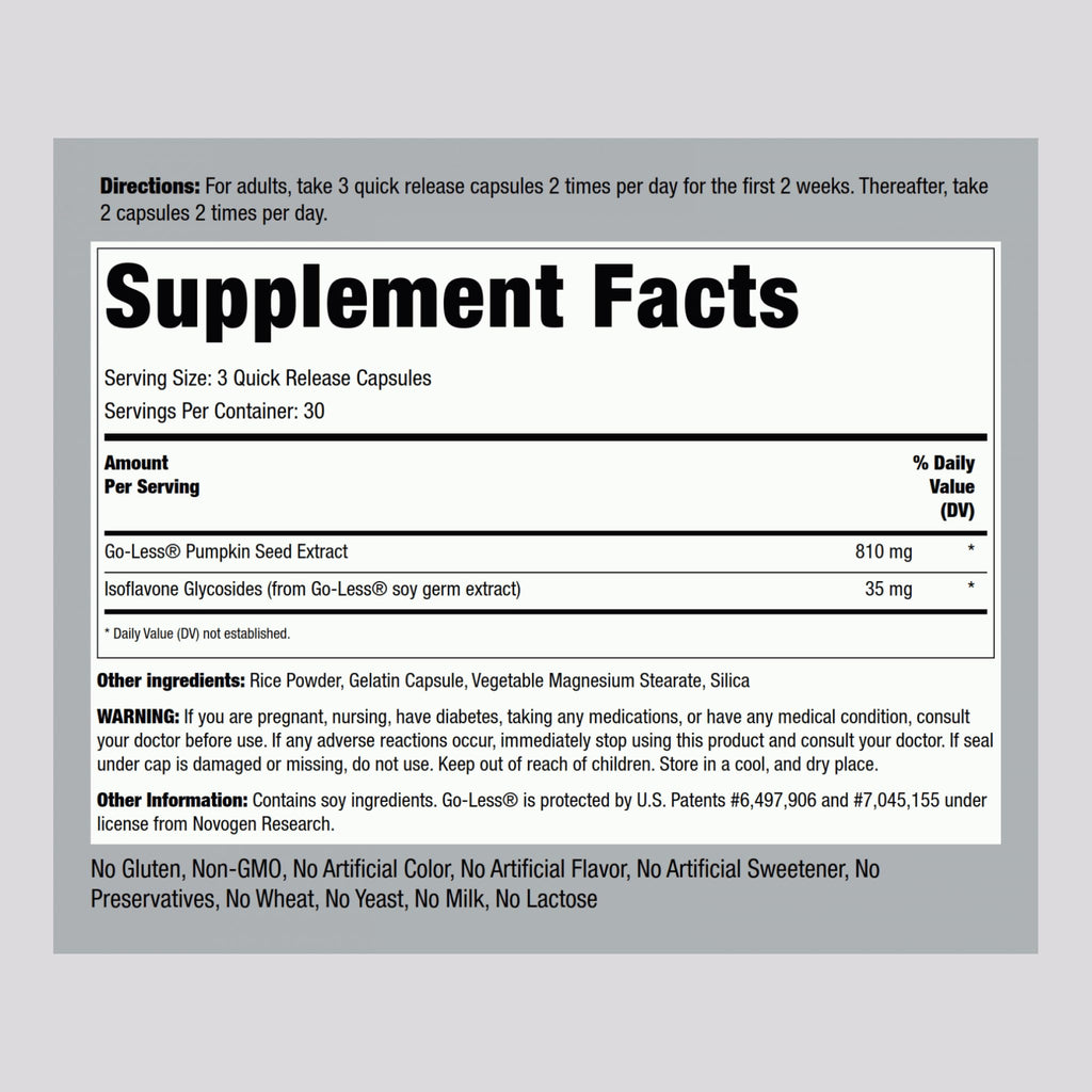 Piping Rock Bladder Control Pills for Women and Men | 90 Capsules | Maximum Strength Formula | Pumpkin Seed Extract | Non-GMO, Gluten Free Supplement Piping RockBuy Supplements Australia
