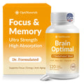 OPTINOURISH Brain Supplement for Memory and Focus, Nootropic for Adults, Fuel Brain Energy & Mental Clarity, Caffeine Free,Cognitive Support, Doctor-Formulated, Made in USA,cGMP,120 Caps OPTINOURISHBuy Supplements Australia
