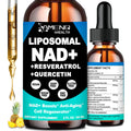 Amenq Health liposomal NAD+ supplement bottle with dropper on a white background