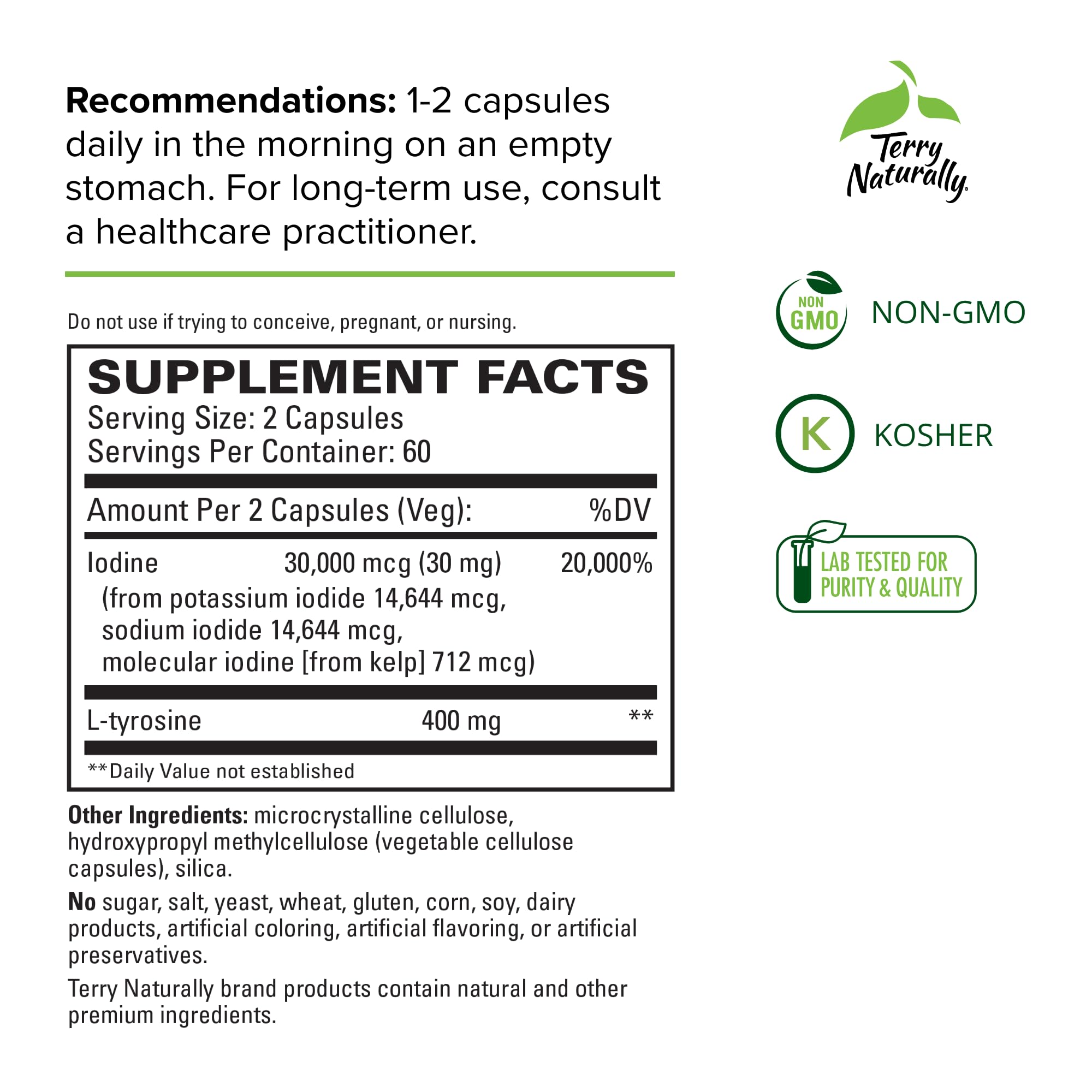 Terry Naturally Thyroid Care - 120 Capsules - Complete Metabolic Function - with Iodine Terry NaturallyBuy Supplements Australia