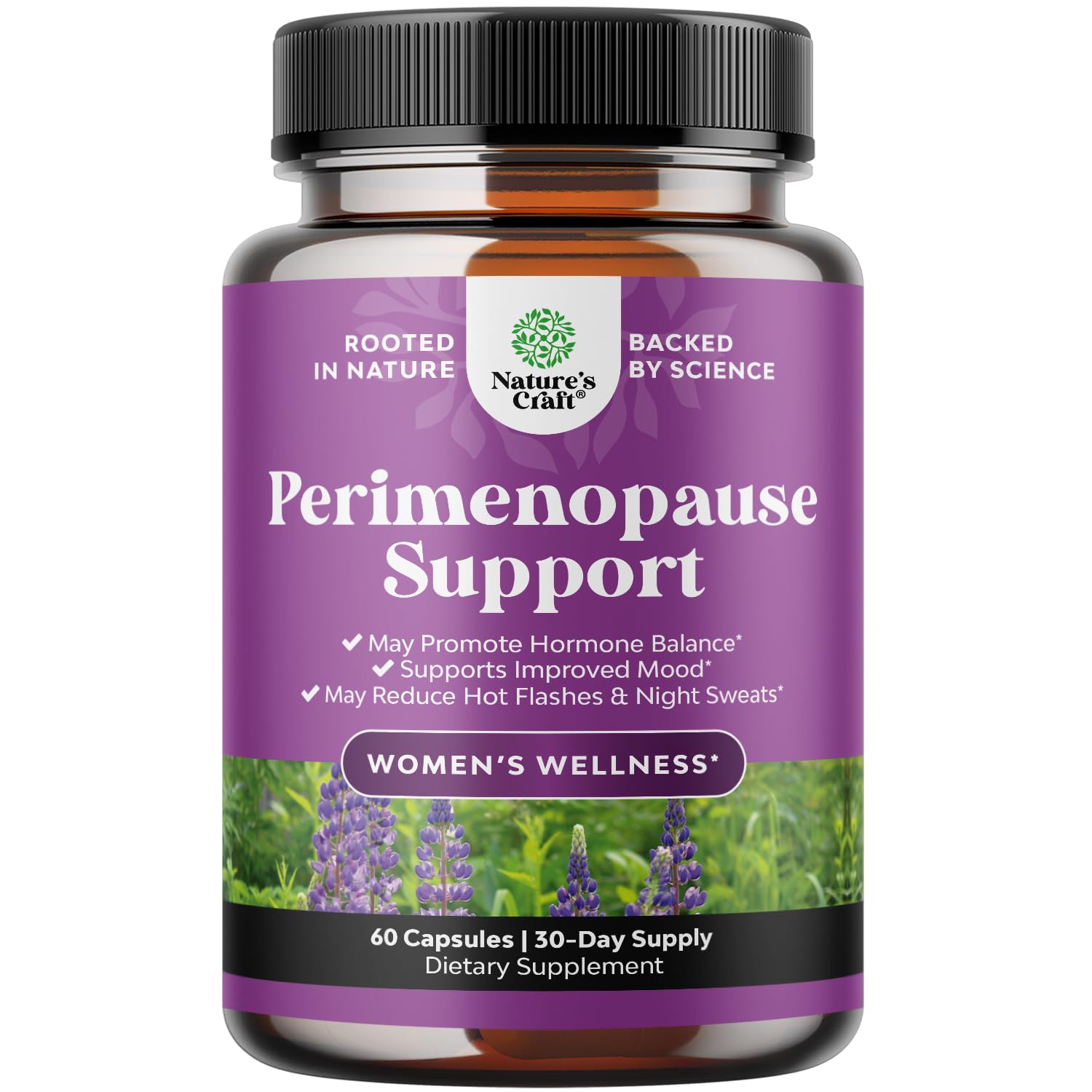 Complete Perimenopause Supplement for Women - Multibenefit Menopause Ease for Women with Maca Root Vitex Berry & Black Cohosh for Hot Flashes Night Sweats Hormone Balance and Mood Support - 60 Count Natures CraftBuy Supplements Australia