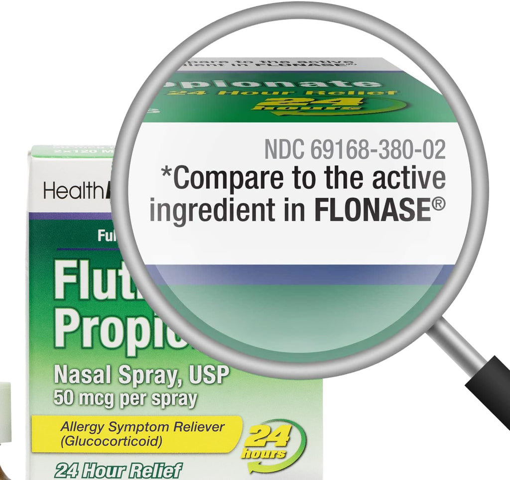HealthA2Z® Allergy Relief, Fluticasone Propionate 50mcg, Nasal Spray, 24-Hour Allergy Relief, Dye Free, 240 Sprays (2 Pack, 120 Sprays Each) HealthA2Z buy supplements Au