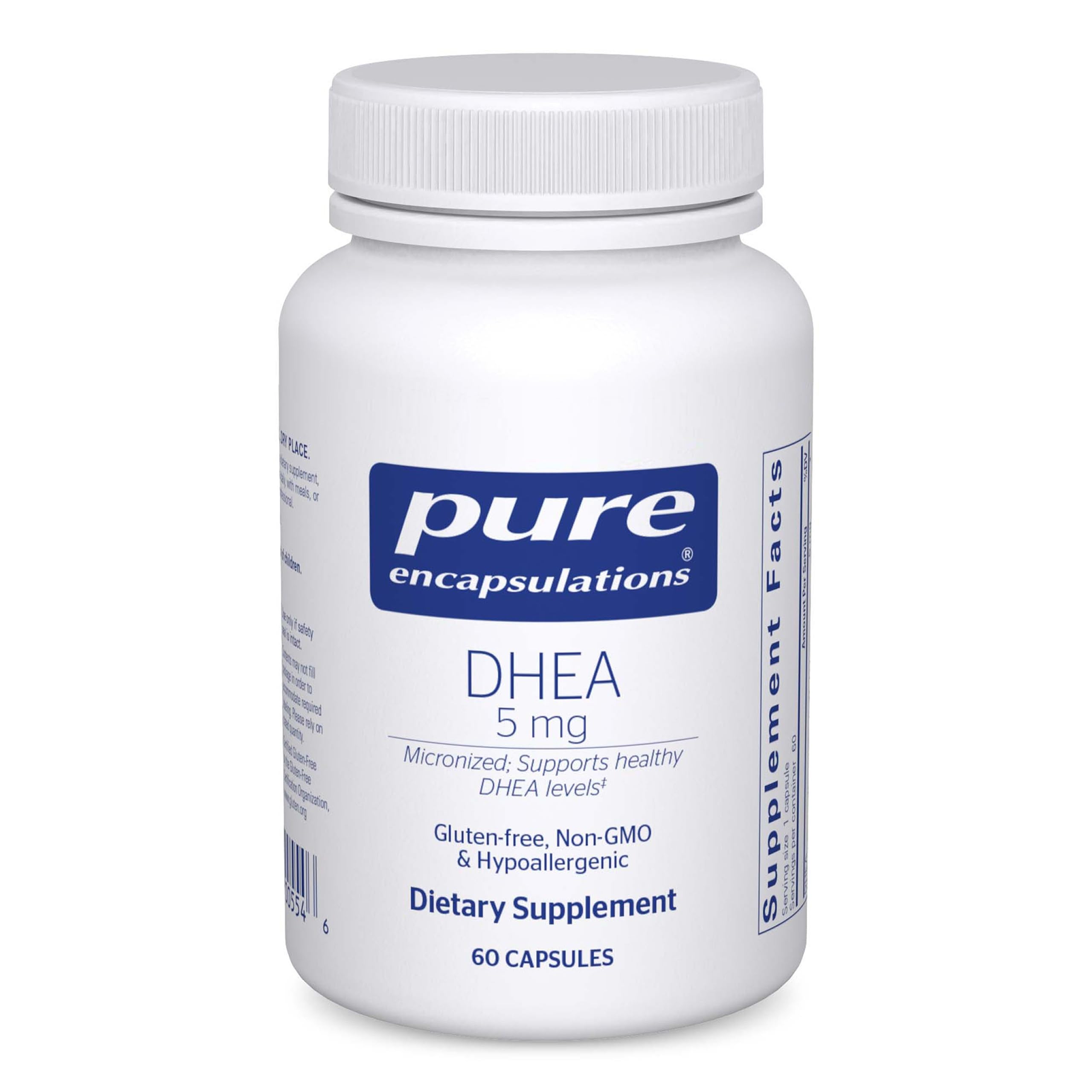 Pure Encapsulations DHEA 5 mg - Immune Support & Hormones Balance* - Micronized DHEA - Gluten Free & Vegan - 60 Capsules Pure EncapsulationsBuy Supplements Australia