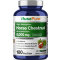 NusaPure Horse Chestnut 20:1 Extract, 300 mg Equivalent to 6,000mg 180 Veggie Caps Non-GMO, Vegan, BioPerine, Calendula Flower NusaPureBuy Supplements Australia