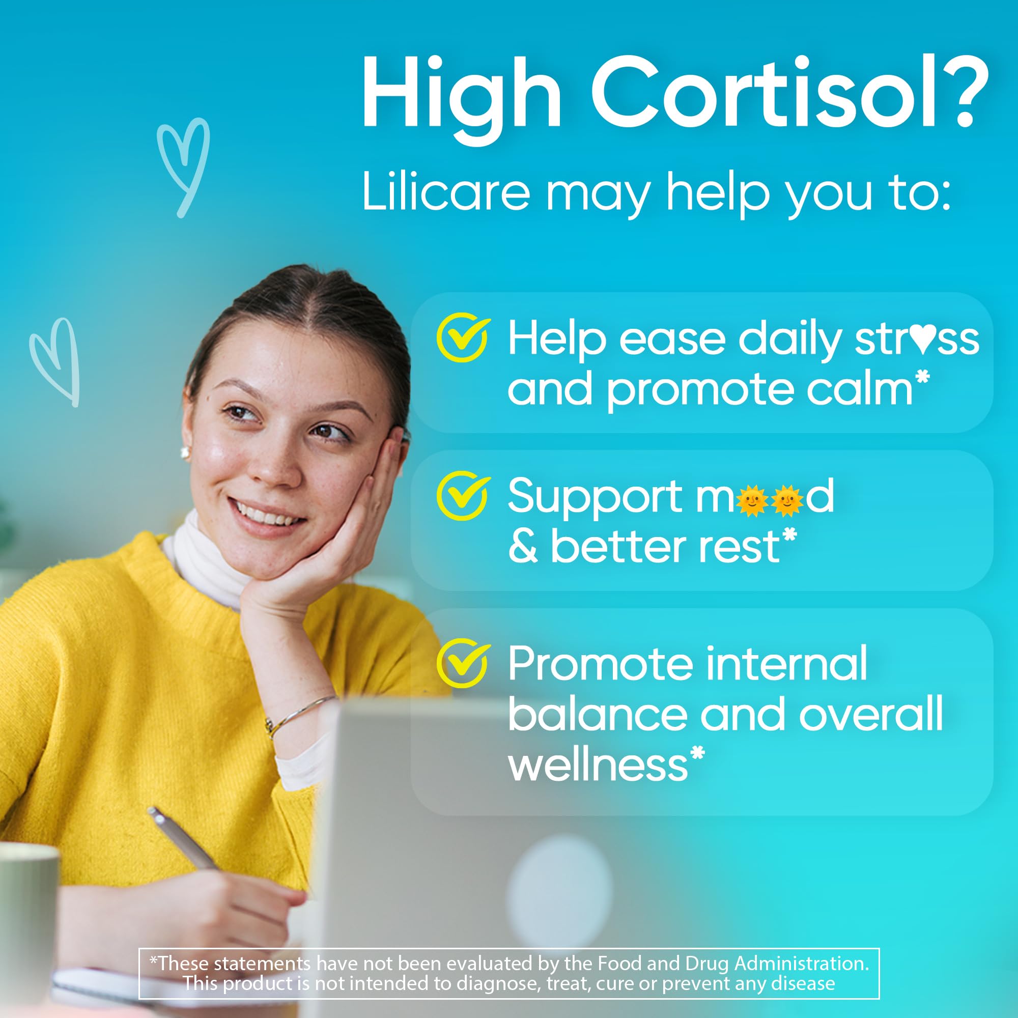 Cortisol Gummies for Women & Men, Sugar Free Cortisol Reducer Supplements w/ Magnesium, Ashwagandha, Mushroom, L-theanine, Rhodiola, Vitamin B6 B12 for Cortisol Detox, Relax, Sleep Support 2 Pack LILICAREBuy Supplements Australia