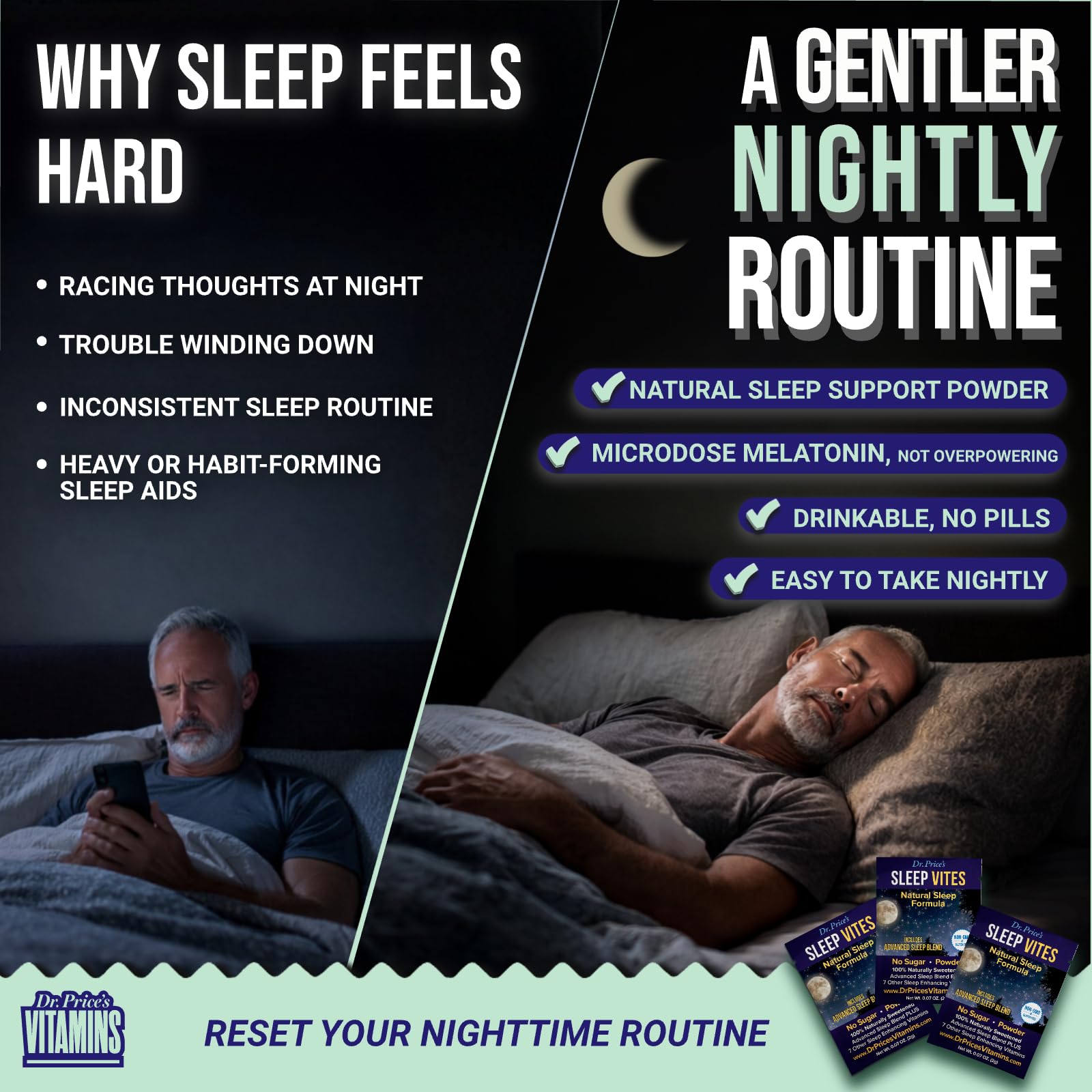 Dr. Price’s Natural Sleep Aid Powder – Berry-Citrus, 30 Packs | Sleep Powder Drink Mix with Magnesium, Microdose Melatonin & Tryptophan | Sleep Support for Adults | Doctor-Formulated, Made in USA Dr. Price's VitaminsBuy Supplements Australia