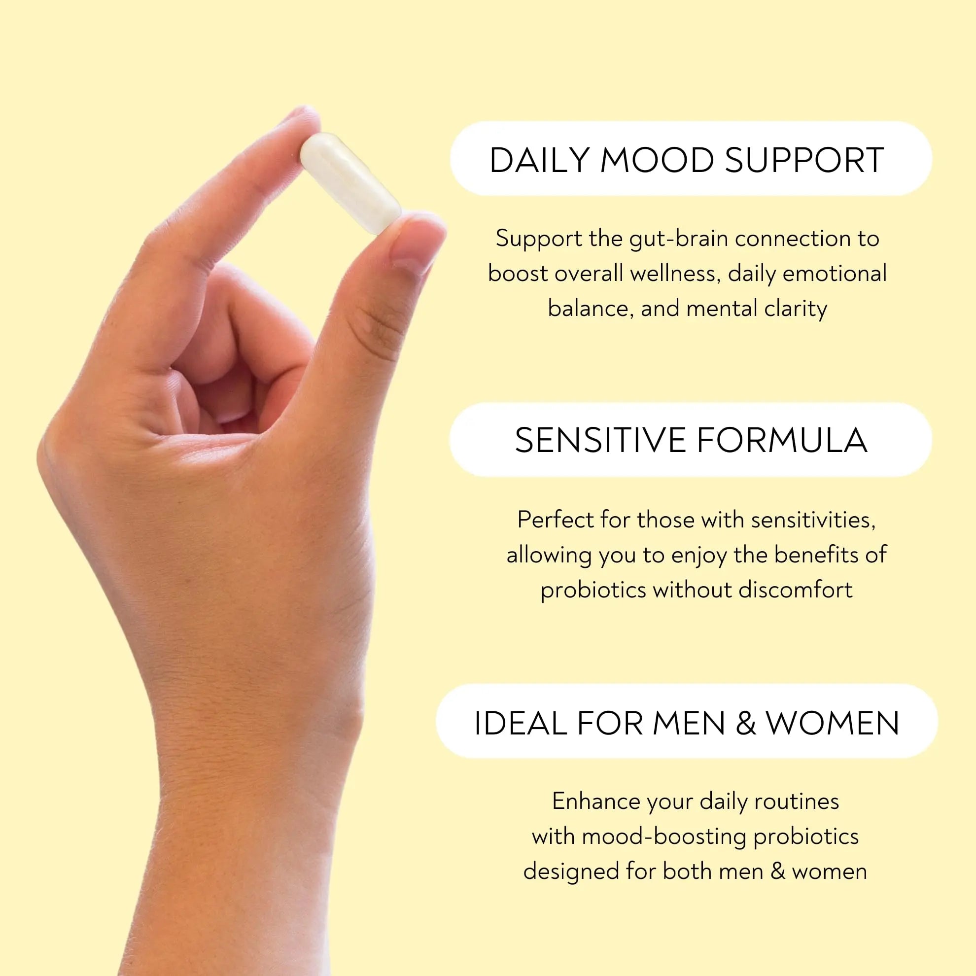 Probiotics - Mood Super Strains Probiotic - Naturally Supports Digestion & Mood - Histamine-Free Probiotics w/ L Rhamnosus GG, Shelf Stable Probiotic Supplement, 60 Day Supply, Non-GMO, VEGAN Lifted NaturalsBuy Supplements Australia