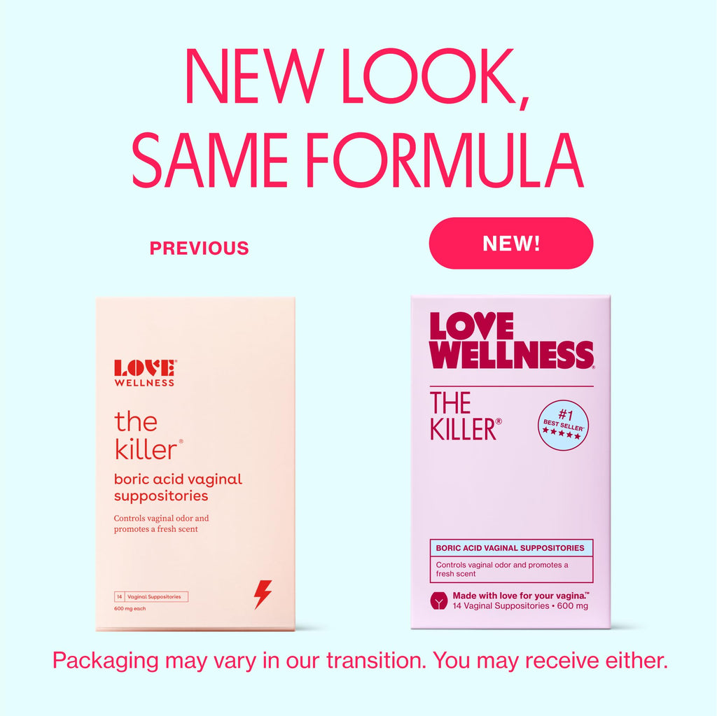 Love Wellness The Killer & Flora Power | Vaginal Suppository Duo with Boric Acid, Probiotics & Vitamin C | Supports pH Balance, Odor Control & Feminine Health | Fragrance-Free, Non-GMO & Paraben Free Love WellnessBuy Supplements Australia