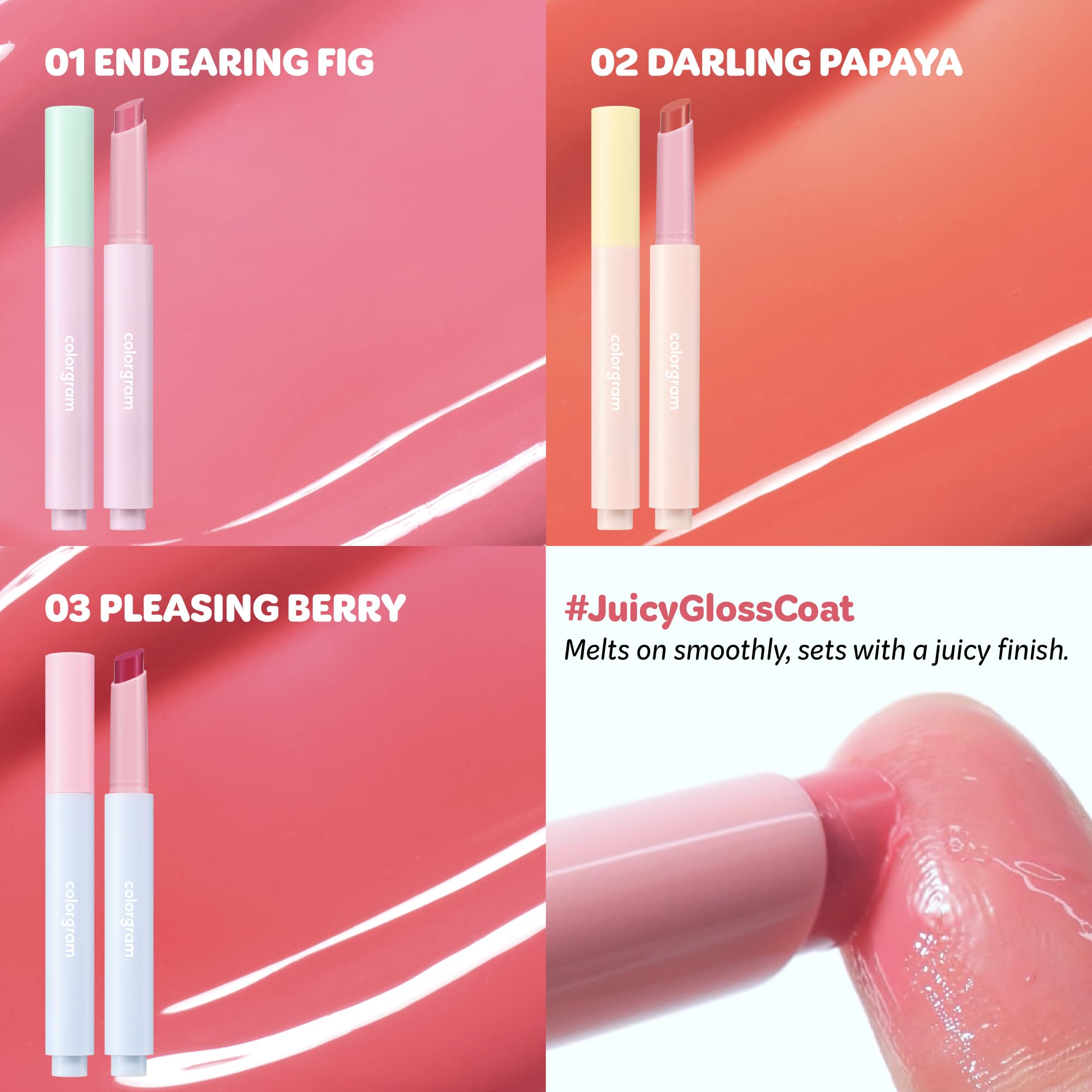 COLORGRAM Fruity Glass Stick 02 DARLING PAPAYA | Long-Lasting Juicy Lip Tint with Radiant, Glossy Finish | Melting Syrupy Texture for Vibrant, Hydrated Lips | Non-Sticky Shine COLORGRAMBuy Supplements Australia