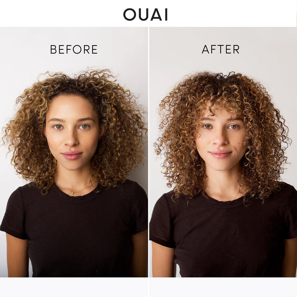 OUAI Curl Cream - Curl Defining Cream with Chia & Linseed Oil - Enhances Definition, Hydration & Shine - Tames Frizz & Protects from Humidity - Silicone-Free Curly Hair Products for Women (8 oz) OUAIBuy Supplements Australia