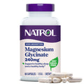 Natrol Magnesium Glycinate Supplements 240 mg - High Absorption - Calm Magnesium Glycinate for Sleep - 60 Capsules, 30 Day Supply NatrolBuy Supplements Australia