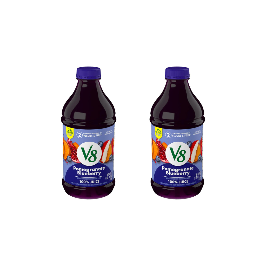 V8 Blends 100% Juice Pomegranate Blueberry Juice, Fruit and Vegetable Juice Blend, 46 Fl Oz Bottle (Pack of 2) V8 buy supplements Au