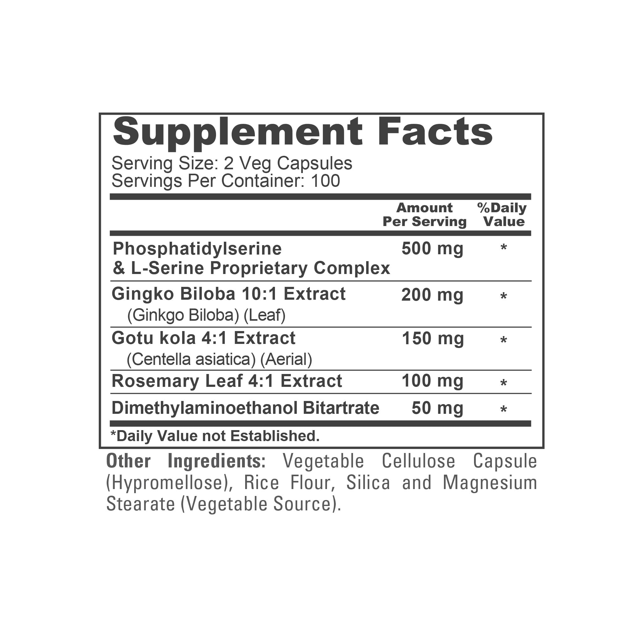 NusaPure Phosphatidylserine Memory Ultimate Complex 1000mg 200 Vegetarian Caps (Vegan, Non-GMO) NusaPureBuy Supplements Australia
