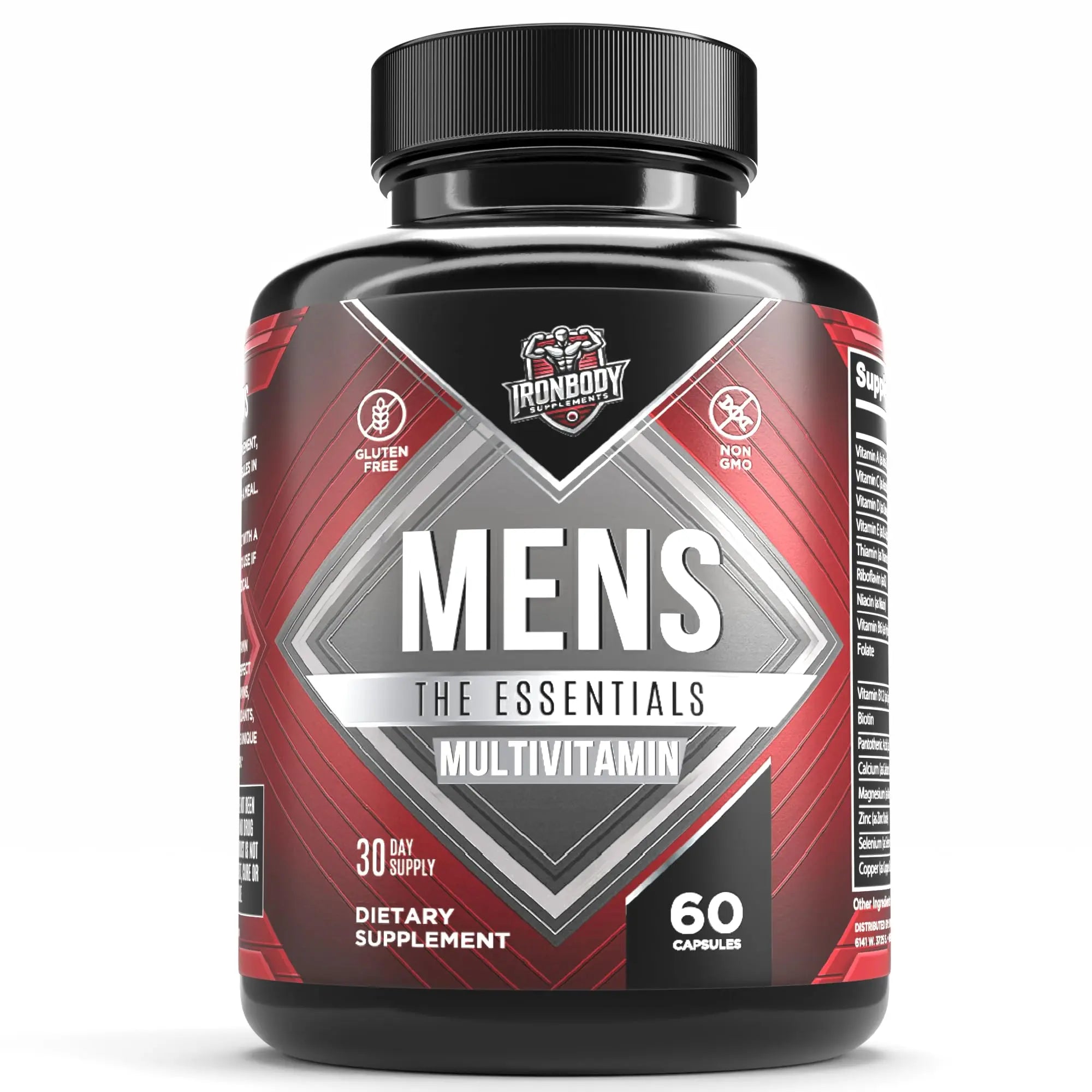 IronBody Supplements, Multivitamin for Men, Vitamins A, B, C, D, E, Zinc. Immune Support, Antioxidant Fruit and Energy Blend. 60 Capsules IronBody SupplementsBuy Supplements Australia