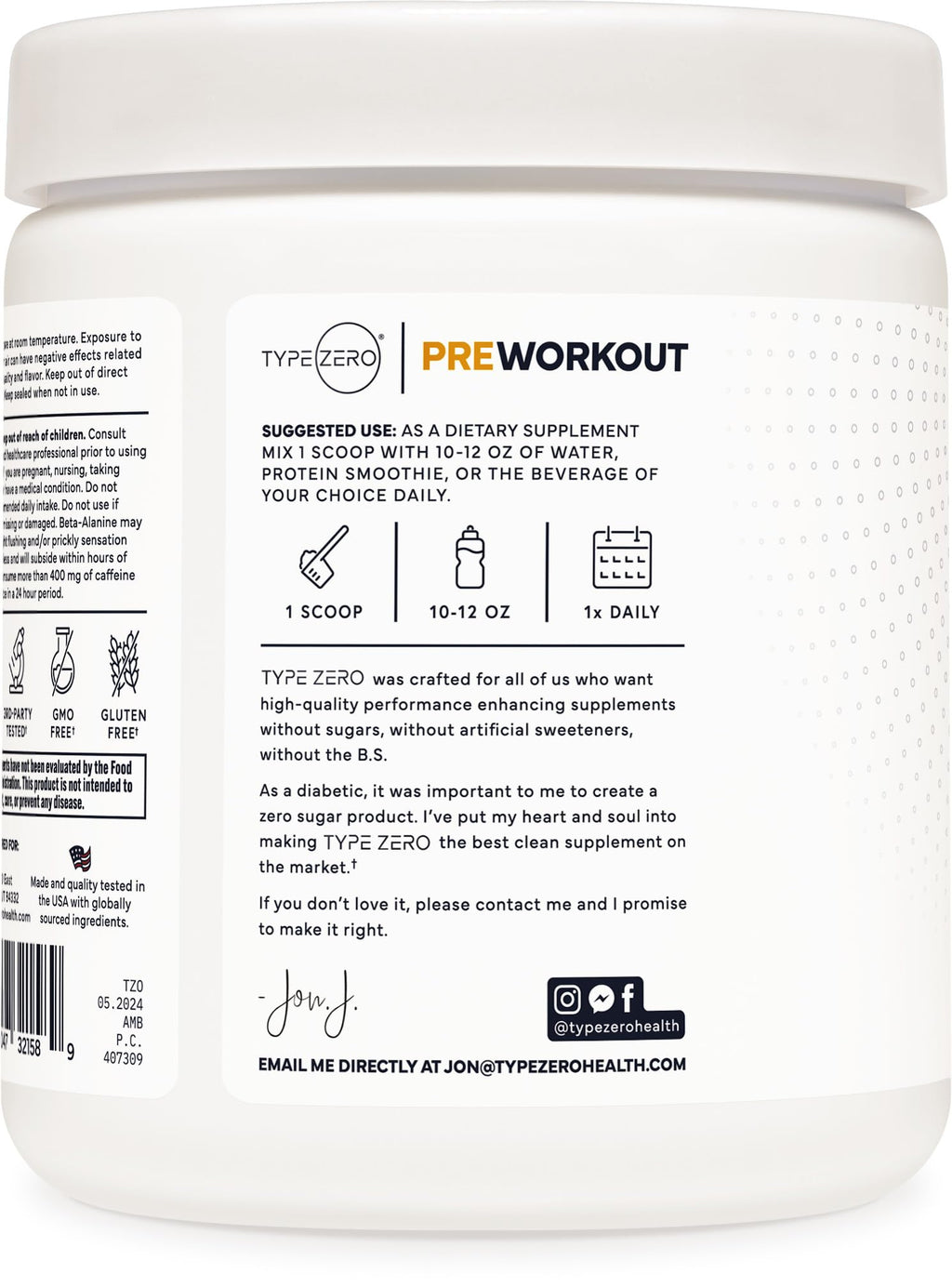 Type Zero Amino Burn Vegan BCAAs + Pre-Workout (Pina Colada Flavored) Type ZeroBuy Supplements Australia