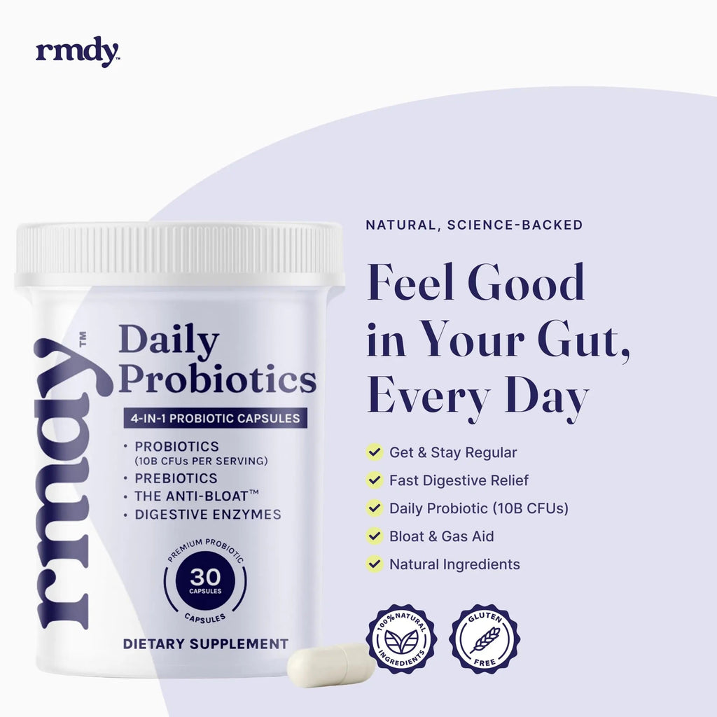rmdy Constipation, Bloating, & Gas Relief | Relief from Diarrhea, & IBS | Probiotic for Digestive Health & Gut | 30 Capsules rmdyBuy Supplements Australia