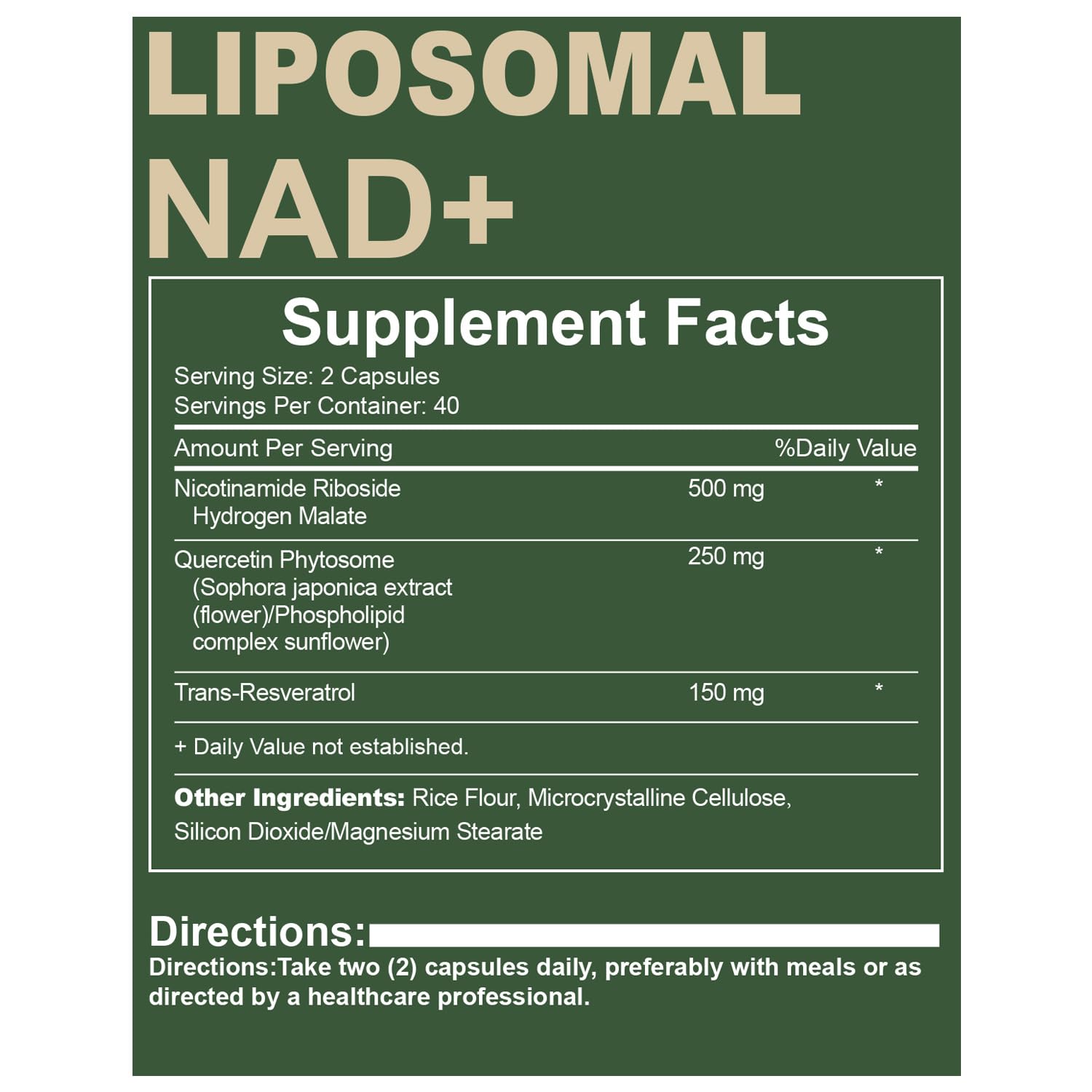 Quackiki NAD Resveratrol Supplement with NAD Nicotinamide Riboside Resveratrol 900 MG, Boost NAD+ for Cellular Health, Anti-Aging, Energy, Focus - 80 Capsules(2Pcs) QuackikiBuy Supplements Australia
