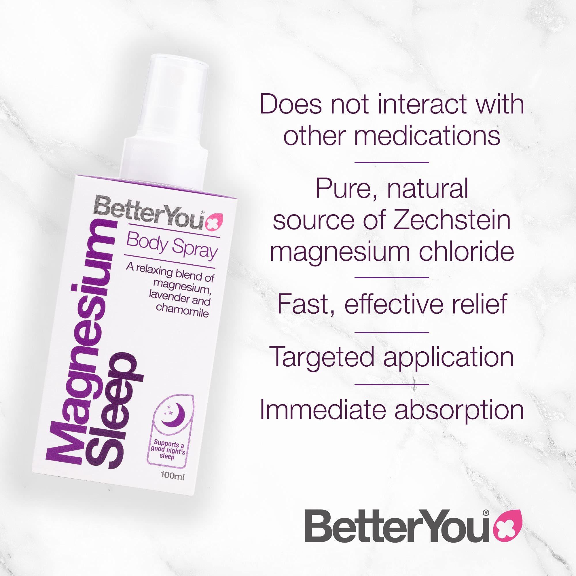 BetterYou Magnesium Sleep Body Spray, Made with Zechstein Magnesium Chloride BetterYouBuy Supplements Australia