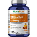 NusaPure Royal Jelly 10:1 Extract, 400 mg Equivalent to 4000mg - 120 Veggie Capsules (Non-GMO, Dairy Free, Dietary Supplement) NusaPureBuy Supplements Australia