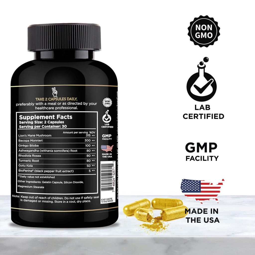 SOLOMON WISDOM Brain Booster – Nootropic Dietary Supplement for Memory Boost – 60 All-Natural Capsules to Enhance Focus & Improve Concentration & Clarity SOLOMON WISDOMBuy Supplements Australia
