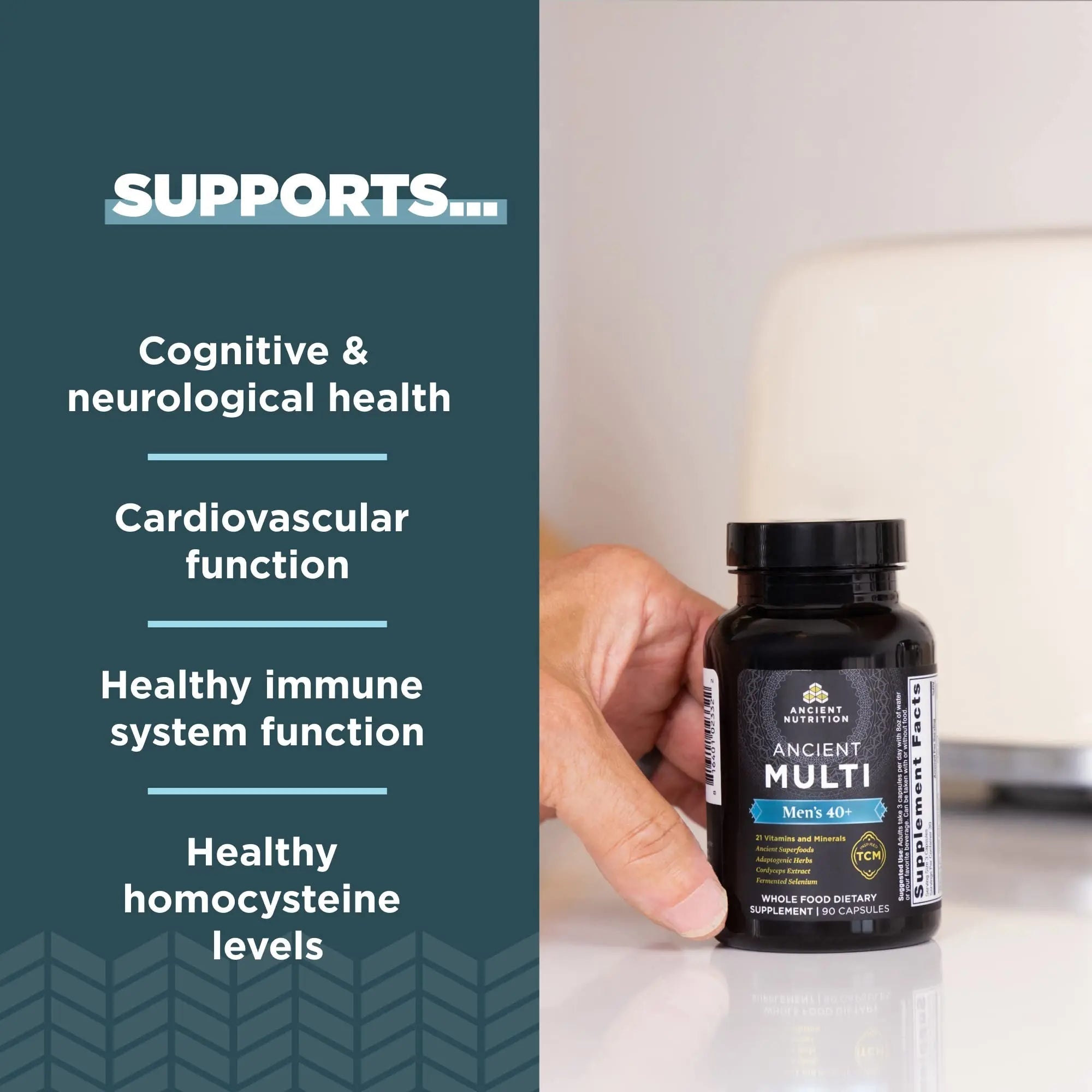 Ancient Nutrition Multivitamins for Men and Women, Age 40+ (90 Count) Ancient Nutrition