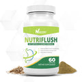 Nutrify Nutriflush supplement bottle with green label on a white background
