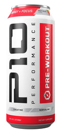 P10 Performance Sugar-Free Pre Workout Drink - 12-Pack, Fruit Blast, 12oz Cans - Energy