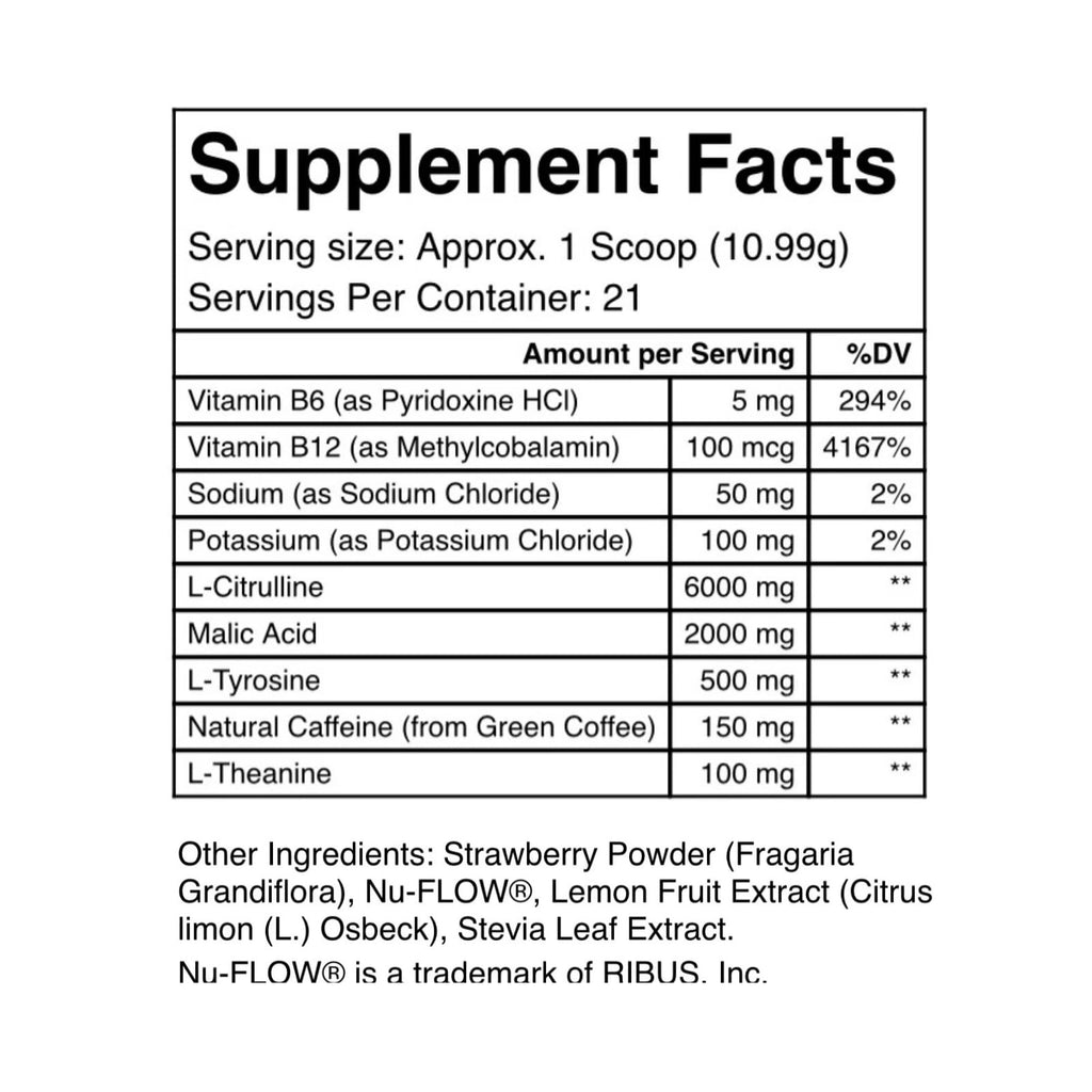 Eabha Organics Alla Luna Pre-Workout - Strawberry Lemonade - to Support Energy, Focus, and Stamina - Increase Blood Flow for a Better Pump - 21-Day Supply - 1 Scoop per Serving