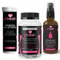 ACE NUTRITION 3 Pack - Boric Acid Suppositories & All Natural Feminine Spray and pH Test Strips