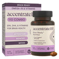 Accentrate110 - Focus Supplement - Methylated Vitamin B Complex with Omega 3 Fatty Acid Supplement - L-Methylfolate, Vitamin B12, P-5-P, Riboflavin, VIT D, – 60 Softgels (1 Month Supply) AccentrateBuy Supplements Australia