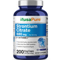 NusaPure Strontium Citrate - Suitable for Vegetarian/Vegan, Non - GMO - 680 mg 200 Capsules NusaPureBuy Supplements Australia