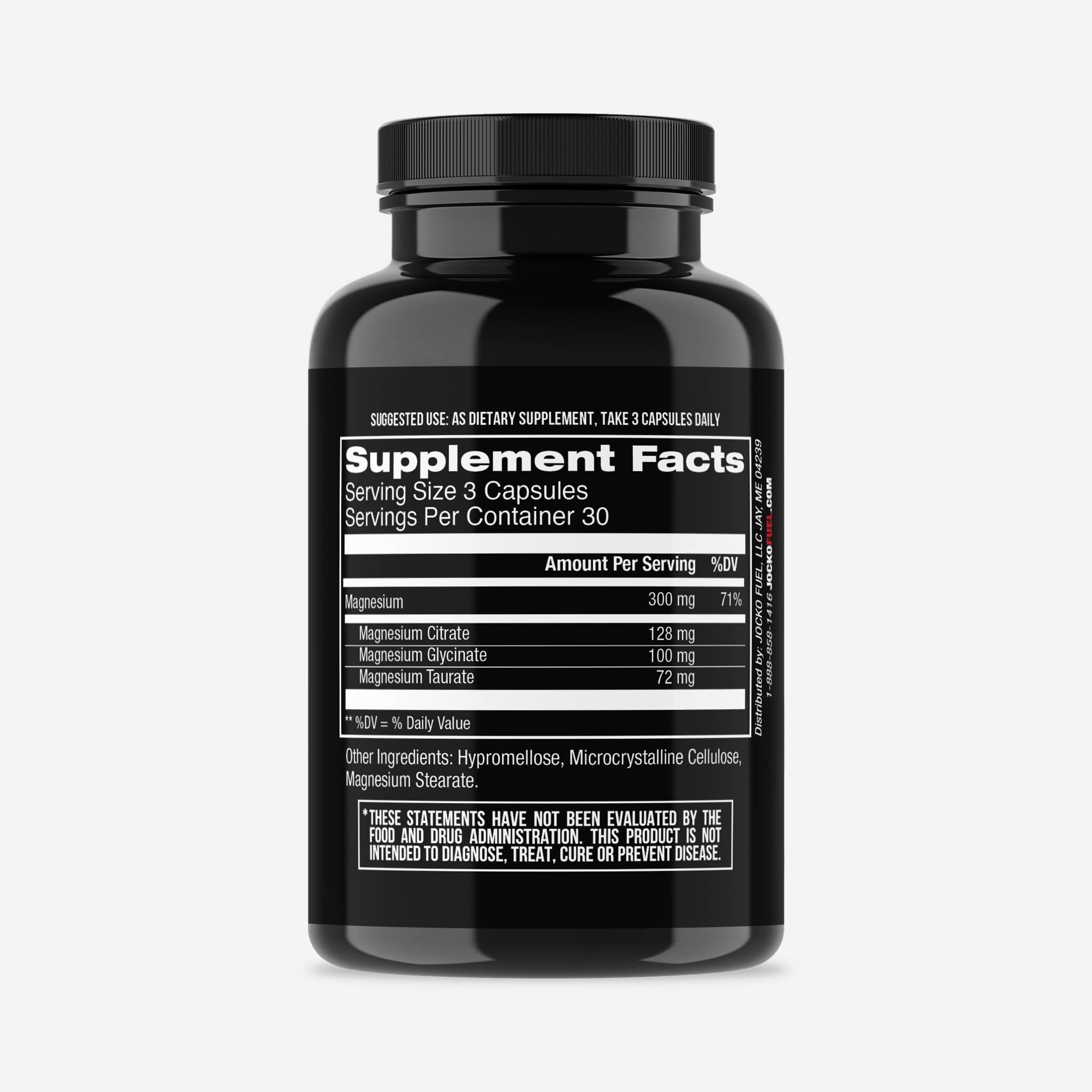 Jocko Fuel Magnesium Complex Supplement - Magnesium Glycinate, Citrate, & Taurate Capsules Dietary Supplement for Muscle Recovery & Relaxation, Heart, Nerve, Bone Support, & Sleep 30-Day Supply Jocko FuelBuy Supplements Australia