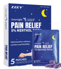 ZEEY 5% Menthol Overnight Pain Relief Patches, French Lavender Oil Pain Patch for Back, Knee, Neck, Shoulders, Joints, Muscle Soreness, Fast Acting, Topical Analgesic, Gel Patch, 3.94" x 2.76", 5Ct ZEEYBuy Supplements Australia