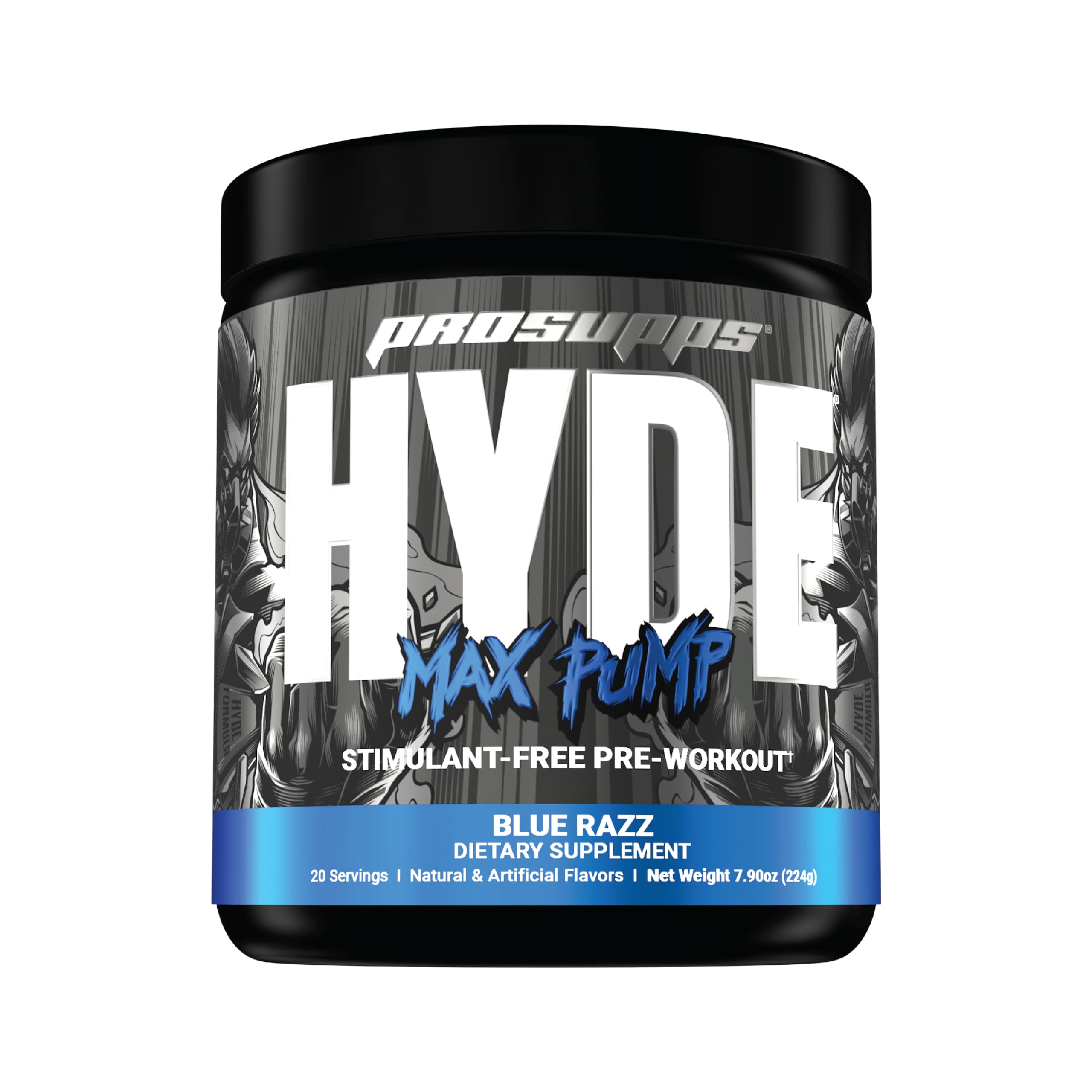 PROSUPPS Hyde Max Pump Pre Workout for Men and Women - Nitric Oxide Supplement 