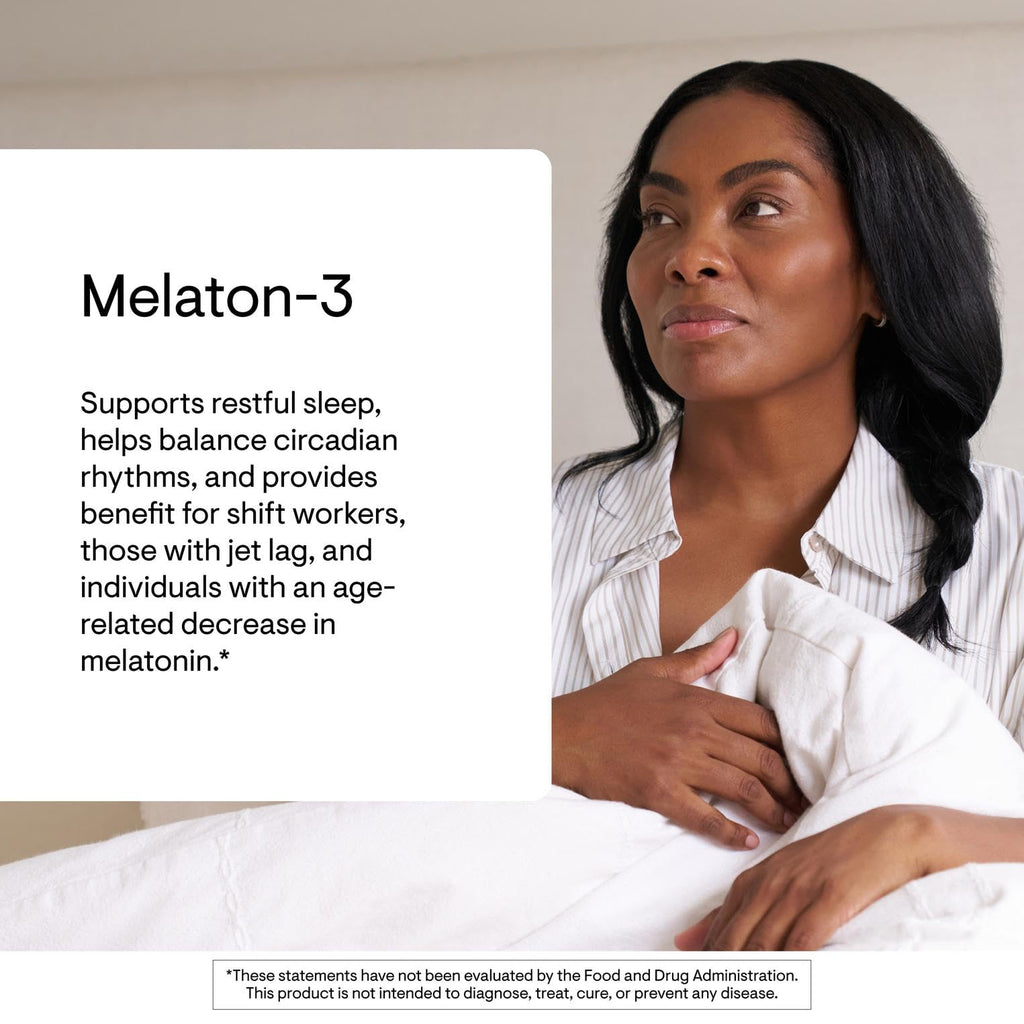 THORNE - Melaton-3 - 3mg Melatonin Supplement - Supports Normal Circadian Rhythms, Restful Sleep & Relaxation* - NSF Certified for Sport - 60 Capsules THORNEBuy Supplements Australia