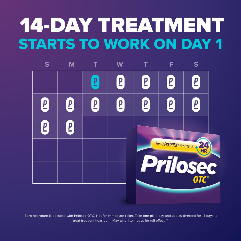 Prilosec OTC, Omeprazole 20mg, Heartburn Medicine, Acid Reflux Medicine, 24 Hour Relief, 42 Tablets Prilosec buy supplements Au