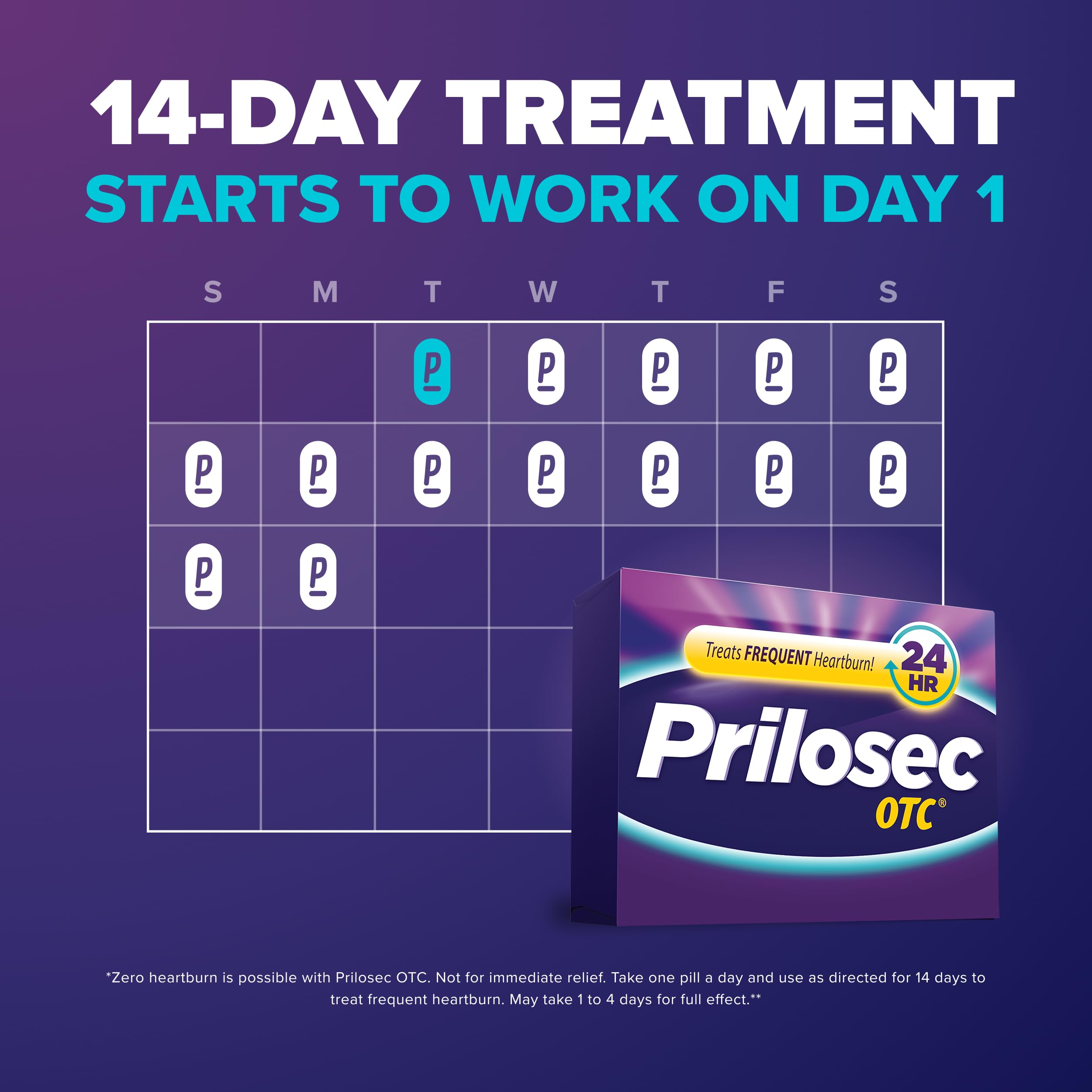 Prilosec OTC, Omeprazole Delayed Release 20mg, Acid Reducer, Treats Frequent Heartburn for 24 Hour Relief, All Day, All Night*, Heartburn Medicine, 20mg, Wildberry Flavor, 42 Tablets Prilosec buy supplements Au