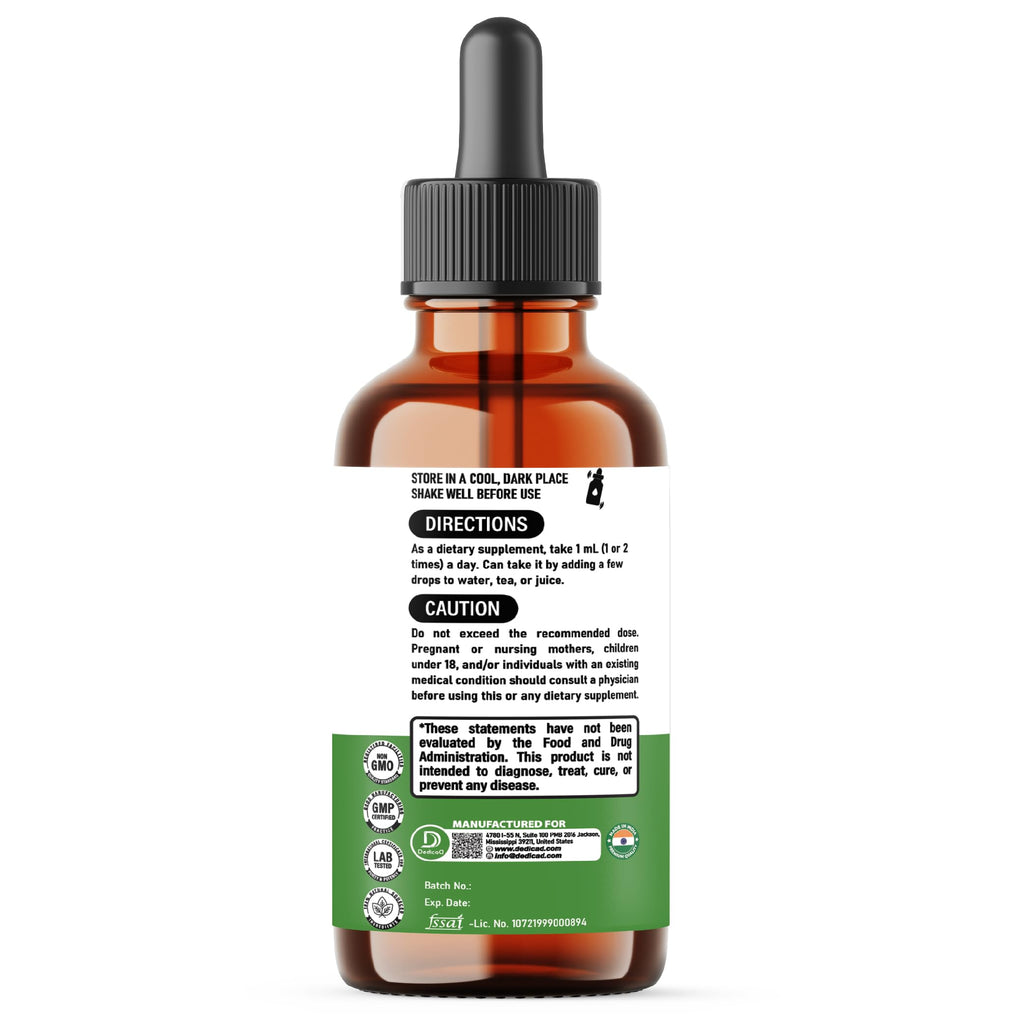 DEDICAD 12in1 Wormwood Liquid Drops - Black Walnut Wormwood Tincture Liquid Extract Whole Cloves and 9 More Herbs - 60 Days Supply DEDICAD buy supplements Au